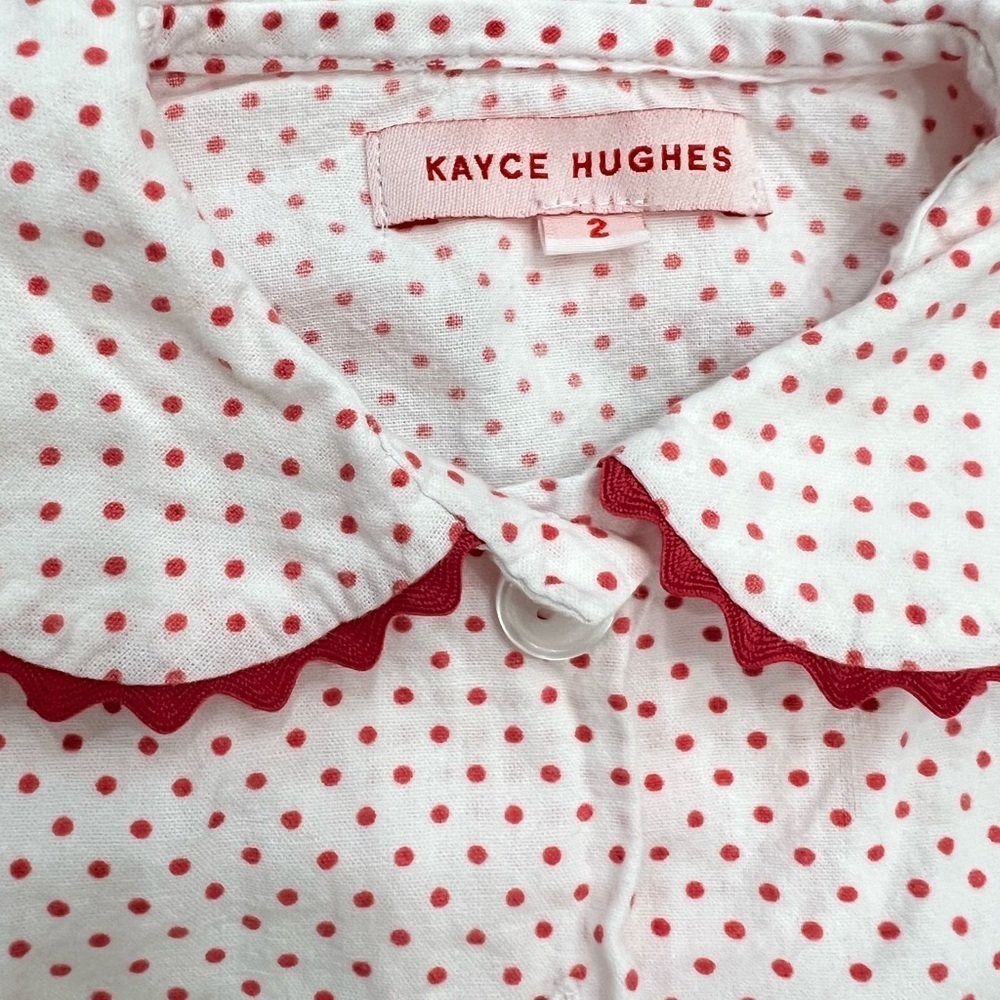 Kayce Hughes Peter Pan Ric Rac Collar Button Down Shirt - Picture 2 of 6